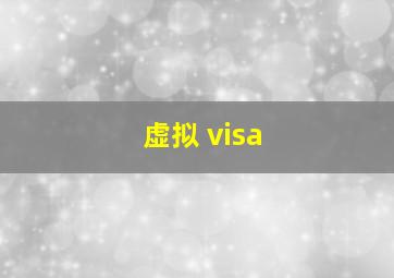 虚拟 visa